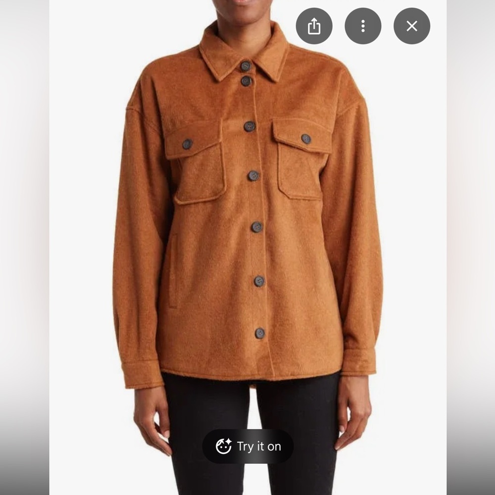 NWT Thread & Supply Copper Brown Utility Button Down Jacket, Size Small - Picture 9 of 9